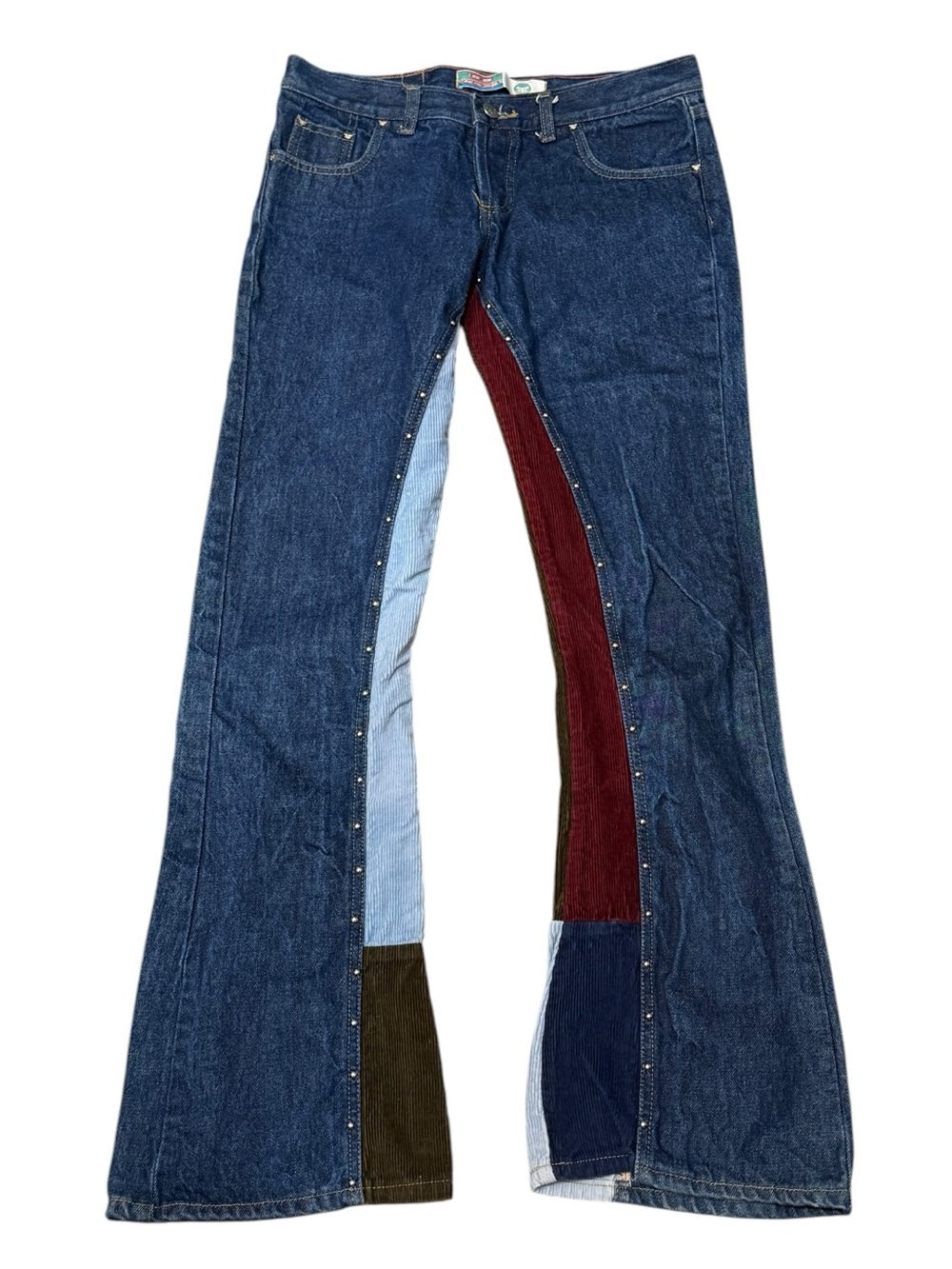 Vintage Bebe X Kosiuko Patchwork Flare Jeans Women’s Sz 28